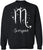 Zodiac Signs Crewneck Sweatshirt | Large Print Astrology Design Horoscope Symbols Sweat Shirt Top, Black