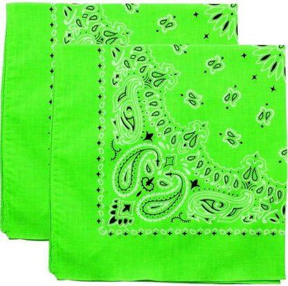 Trainmen Paisley Bandana Head Scarf Do-rag 100% Cotton Bandanna Cover 22" x 22", 2 Pack
