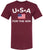USA for the Win Printed T-Shirt | American Flag Graphic Tee Patriotic 4th of July USA Unisex 100% Cotton Shirt