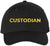 Custodian Embroidered Text Baseball Cap | Cleaning Crew Work Job Maintenance | Structured Hat