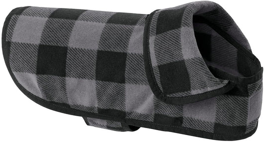 Warm Microfleece Pet Fleece Jacket Buffalo Plaid Flannel Dog Coat | Adjustable Soft Winter Puppy Sweater Vest