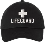 Lifeguard Uniform Dad Hat | Lifeguard Cross Cap Beach Rescue Pool Swimming Watch Safety Embroidered Unstructured Dad Cap