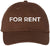 For Rent Sign Embroidered Dad Hat | Adjustable Funny Gift Baseball Cap for Men and Women