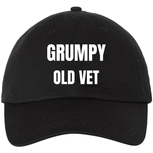 Grumpy Old Vet Embroidered Dad Hat Baseball Cap Funny Gift for Army Military Veteran