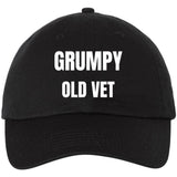 Grumpy Old Vet Embroidered Dad Hat Baseball Cap Funny Gift for Army Military Veteran