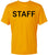 Staff T-Shirt | Printed Work Uniform Crewneck Shirt for Events, Security & Team Staff | Unisex Short Sleeve 100% Cotton Tee