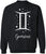 Zodiac Signs Crewneck Sweatshirt | Large Print Astrology Design Horoscope Symbols Sweat Shirt Top, Black