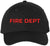 Fire Department Text Embroidered Baseball Cap | Fire Fighters Rescue Professionals Uniform | Structured Hat