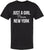 Just a Girl From New York Printed T-Shirt | Trendy NYC Pride Stylish NY State Tee Shirt, Black