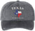 Texas The Lone Star State Flag Embroidered Baseball Cap | TX Map Shaped Lone Star Hat, Black