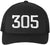 Miami 305 Old English Snapback Hat | FL Area Code 6 Panel Trucker Mesh Cap