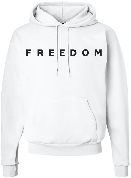 Freedom Hoodie Sweatshirt | Charlie Kirk Political Patriotic Last Moment Inspired Hooded Pullover, White