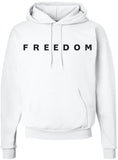 Freedom Hoodie Sweatshirt | Charlie Kirk Political Patriotic Last Moment Inspired Hooded Pullover, White