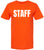 Staff T-Shirt | Printed Work Uniform Crewneck Shirt for Events, Security & Team Staff | Unisex Short Sleeve 100% Cotton Tee
