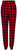 Soft Flannel Joggers Cozy Lounge Sleep Pants 100% Cotton Unisex Buffalo Plaid with Drawstring Closure, Red/Black