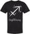 Zodiac Signs Printed T-Shirt | 100% Cotton Astrology Horoscope Monthly Symbols Designs Tee Shirt, Black