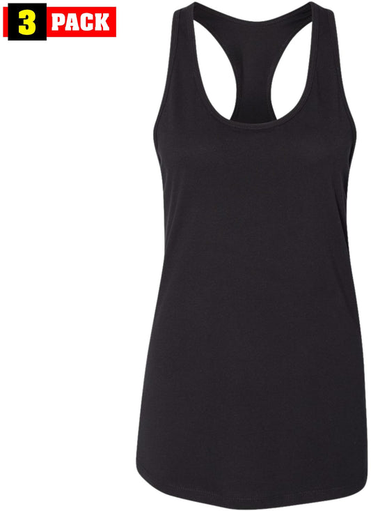 Jersey Racerback Tank Top Set | Relaxed Fit Athletic Running Yoga Tanks Tops, Womens, 3 Pack