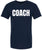 Coach T-Shirt | Sports Team Staff Uniform Crewneck Shirt for Trainers, Instructors & Athletics Dept 100% Cotton Short Sleeve