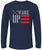 Wake Up Printed Long Sleeve T-Shirt Patriotic American Flag Silver And Red Graphic 100% Cotton Tee