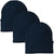 3 Pack Acrylic Beanie Watch Caps, Warm Knit Skull Cap for Men & Women, Blanks Soft Winter Hats