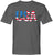 USA Text & Flag T-Shirts | July 4th Patriotic Independence Day Short Sleeve Tee Shirt | MADE IN USA