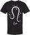 Zodiac Signs Printed T-Shirt | 100% Cotton Astrology Horoscope Monthly Symbols Designs Tee Shirt, Black