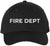 Fire Department Text Embroidered Baseball Cap | Fire Fighters Rescue Professionals Uniform | Structured Hat