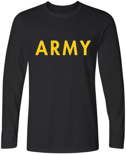 Army PT Style Long Sleeve T-Shirt | US Army Military Physical Training Exercise Workout Gear Long Shirt