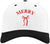 Merry Embroidered Two Tone Baseball Cap with Bow | Festive Christmas Holiday Adjustable Polycotton Unisex Hat