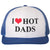 I Heart Hot Dads Embroidered Trucker Hat Funny Gag Love Fathers Day Gift Funny Mesh & Snap Back Cap