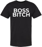Boss Bitch Female Graphic Printed T-Shirt – Funny Empowering Girl Boss Gift Tee Shirt, Black