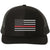Thin Red Line USA Flag Snapback Trucker Hat Adjustable Mesh Back Baseball Cap