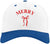 Merry Embroidered Two Tone Baseball Cap with Bow | Festive Christmas Holiday Adjustable Polycotton Unisex Hat