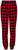 Soft Flannel Joggers Cozy Lounge Sleep Pants 100% Cotton Unisex Buffalo Plaid with Drawstring Closure, Red/Black