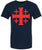 Jerusalem Cross T-Shirt | Christian Crusader Holy Land Symbol Religious Faith Short Sleeve Tee Shirt for Men & Women