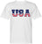 USA Text & Flag T-Shirts | July 4th Patriotic Independence Day Short Sleeve Tee Shirt | MADE IN USA