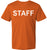 Staff T-Shirt | Printed Work Uniform Crewneck Shirt for Events, Security & Team Staff | Unisex Short Sleeve 100% Cotton Tee