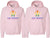 Queen & Queen Printed Hoodies Adult Lesbian Gay Pride Hooded Sweatshirts for Gay Couples (2 Pack)