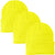 3 Pack Acrylic Beanie Watch Caps, Warm Knit Skull Cap for Men & Women, Blanks Soft Winter Hats