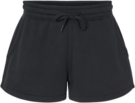 Women's Fleece Lined Sweat Shorts Lightweight Wave Wash Classic Fit with Elastic Waistband, Lounge Short