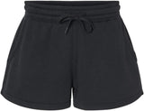 Women's Fleece Lined Sweat Shorts Lightweight Wave Wash Classic Fit with Elastic Waistband, Lounge Short
