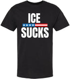 ICE Sucks T Shirt Anti ICE Political Protest Graphic Tee, Funny Activist Short Sleeve Shirt for Men & Women