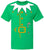 Elf Printed T-Shirt | Holiday Christmas Costume Crewneck Tees | Short Sleeve Fun Party Shirt for Men & Women