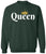 Queen Crown Printed Sweatshirt Royal Gift Valentines Day Girlfriend Cotton Blend Crewneck Pullover