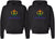 Queen & Queen Printed Hoodies Adult Lesbian Gay Pride Hooded Sweatshirts for Gay Couples (2 Pack)