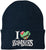 I Love Zombies Embroidered Beanie Hat Halloween Acrylic Warm Winter Skull Watch Cap