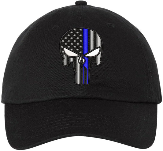 USA Flag Skull Punisher Embroidered Dad Hat American Skull Flag Adjustable Baseball Cap