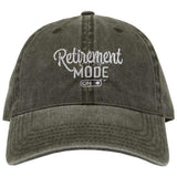 Retirement Mode On Embroidered Dad Hat Vintage Style Unstructured Washed Cotton Retirement Adjustable Cap