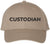 Custodian Embroidered Text Baseball Cap | Cleaning Crew Work Job Maintenance | Structured Hat