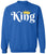 King Crown Printed Sweatshirt Royal Gift Boyfriend Husband Cotton Blend Crewneck Pullover